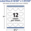image:imageAvery Matte White Heart Labels Sure Feed Technology 2932 x 12732 300 Matte White Printable Labels600 Labels