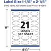image:imageAvery Matte White Oval Scalloped Labels Sure Feed Technology 118 x 214 525 Matte White Printable Labels2 100 Labels