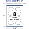 image:imageAvery Matte White Oval Scalloped Labels Sure Feed Technology 2 x 3 200 Matte White Printable Labels200 Labels