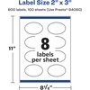 image:imageAvery Matte White Oval Scalloped Labels Sure Feed Technology 2 x 3 200 Matte White Printable Labels800 Labels