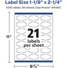image:imageAvery Matte White Removable Oval Scalloped Labels Sure Feed Technology PrinttoTheEdge 118 x 214 315 Removable Labels LaserInkjet Printable1 050 labels