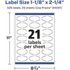 image:imageAvery Matte White Removable Oval Scalloped Labels Sure Feed Technology PrinttoTheEdge 118 x 214 315 Removable Labels LaserInkjet Printable525 labels