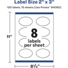 image:imageAvery Matte White Removable Oval Scalloped Labels Sure Feed Technology PrinttoTheEdge 2 x 3 120 Removable Labels LaserInkjet Printable120 labels