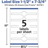 image:imageAvery Matte White Removable Wraparound Band Labels Sure Feed Technology 15 x 775 PrinttoTheEdge Cigar Band Labels 75 Total LaserInkjet Printable125 labels