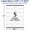 image:imageAvery Matte White Removable Wraparound Band Labels Sure Feed Technology 15 x 775 PrinttoTheEdge Cigar Band Labels 75 Total LaserInkjet Printable250 labels