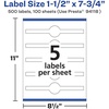 image:imageAvery Matte White Removable Wraparound Band Labels Sure Feed Technology 15 x 775 PrinttoTheEdge Cigar Band Labels 75 Total LaserInkjet Printable500 labels