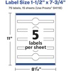 image:imageAvery Matte White Removable Wraparound Band Labels Sure Feed Technology 15 x 775 PrinttoTheEdge Cigar Band Labels 75 Total LaserInkjet Printable75 labels