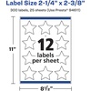 image:imageAvery Matte White Star Labels Sure Feed Technology 214 x 238 300 Matte White Printable Labels300 labels