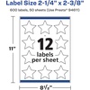 image:imageAvery Matte White Star Labels Sure Feed Technology 214 x 238 300 Matte White Printable Labels600 labels