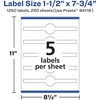 image:imageAvery Matte White Wraparound Band Labels Sure Feed Technology 15 x 775 Cigar Band Labels PrintToTheEdge Permanent Adhesive LaserInkjet Printable 125 Total1 250 labels