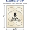 image:imageAvery Pearlized Ivory Oval Scalloped Labels Sure Feed Technology PrinttoTheEdge 2 x 3 80 Pearlized Ivory Labels LaserInkjet Printable800 labels