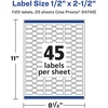 image:imageAvery Printable Durable White Barbell Labels Sure Feed Technology 05 x 25 Waterproof Labels Laser amp PigmentBased Inkjet Compatible 450 Total1 125 labels
