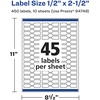 image:imageAvery Printable Durable White Barbell Labels Sure Feed Technology 05 x 25 Waterproof Labels Laser amp PigmentBased Inkjet Compatible 450 Total450 labels