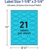image:imageAvery Printable Oval Scalloped Labels Sure Feed Technology 118 x 214 Bright Blue Labels PrinttoTheEdge LaserInkjet Printable 1680 Total Great for Candles and Jars420 labels