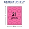 image:imageAvery Printable Oval Scalloped Labels Sure Feed Technology 118 x 214 Bright Pink Labels PrinttoTheEdge LaserInkjet Printable 210 Total Great for Candles and Jars420 labels