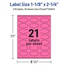 image:imageAvery Printable Oval Scalloped Labels Sure Feed Technology 118 x 214 Bright Pink Labels PrinttoTheEdge LaserInkjet Printable 210 Total Great for Candles and Jars210 labels