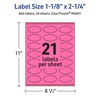 image:imageAvery Printable Oval Scalloped Labels Sure Feed Technology 118 x 214 Bright Pink Labels PrinttoTheEdge LaserInkjet Printable 210 Total Great for Candles and Jars840 labels