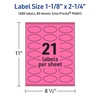 image:imageAvery Printable Oval Scalloped Labels Sure Feed Technology 118 x 214 Bright Pink Labels PrinttoTheEdge LaserInkjet Printable 210 Total Great for Candles and Jars1 680 labels