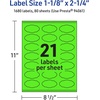 image:imageAvery Printable Oval Scalloped Labels Sure Feed Technology 118 x 214 Neon Green Labels PrinttoTheEdge LaserInkjet Printable 210 Total Great for Candles and Jars1 680 labels