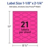 image:imageAvery Printable Oval Scalloped Labels Sure Feed Technology 118 x 214 Neon Magenta Labels PrinttoTheEdge LaserInkjet Printable 420 Total Great for Candles and Jars840 labels