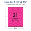 image:imageAvery Printable Oval Scalloped Labels Sure Feed Technology 118 x 214 Neon Magenta Labels PrinttoTheEdge LaserInkjet Printable 420 Total Great for Candles and Jars210 labels