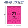 image:imageAvery Printable Oval Scalloped Labels Sure Feed Technology 118 x 214 Neon Magenta Labels PrinttoTheEdge LaserInkjet Printable 420 Total Great for Candles and Jars1 680 labels