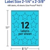 image:imageAvery Printable Star Labels Sure Feed Technology 214 x 238 Bright Blue Labels PrinttoTheEdge LaserInkjet 120 Total Great for Reward Stickers and Mailing Seals480 labels