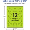image:imageAvery Printable Star Labels Sure Feed Technology 214 x 238 Bright Green Labels PrinttoTheEdge LaserInkjet 120 Total Great for Reward Stickers and Mailing Seals480 labels