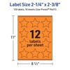 image:imageAvery Printable Star Labels Sure Feed Technology 214 x 238 Bright Orange Labels PrinttoTheEdge LaserInkjet 120 Total Great for Reward Stickers and Mailing Seals120 labels