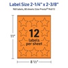 image:imageAvery Printable Star Labels Sure Feed Technology 214 x 238 Bright Orange Labels PrinttoTheEdge LaserInkjet 120 Total Great for Reward Stickers and Mailing Seals960 labels