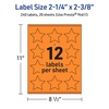 image:imageAvery Printable Star Labels Sure Feed Technology 214 x 238 Bright Orange Labels PrinttoTheEdge LaserInkjet 120 Total Great for Reward Stickers and Mailing Seals240 labels
