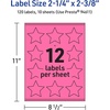 image:imageAvery Printable Star Labels Sure Feed Technology 214 x 238 Bright Pink Labels PrinttoTheEdge LaserInkjet 240 Total Great for Reward Stickers and Mailing Seals120 labels