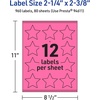 image:imageAvery Printable Star Labels Sure Feed Technology 214 x 238 Bright Pink Labels PrinttoTheEdge LaserInkjet 240 Total Great for Reward Stickers and Mailing Seals960 labels