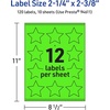 image:imageAvery Printable Star Labels Sure Feed Technology 214 x 238 Neon Green Labels PrinttotheEdge LaserInkjet 120 Total Great for Reward Stickers and Mailing Seals120 labels