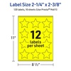 image:imageAvery Printable Star Labels Sure Feed Technology 214 x 238 Neon Yellow Labels PrinttotheEdge LaserInkjet 120 Total Great for Reward Stickers and Mailing Seals120 labels