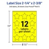 image:imageAvery Printable Star Labels Sure Feed Technology 214 x 238 Neon Yellow Labels PrinttotheEdge LaserInkjet 120 Total Great for Reward Stickers and Mailing Seals240 labels