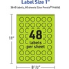 image:imageAvery Printable Starburst Labels Sure Feed Technology 1 Bright Green Labels PrinttoTheEdge LaserInkjet 480 Total Great for Mailing Seals and Planner Stickers3 840 labels