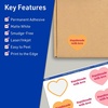 image:imageAvery TrueBlock Matte White Heart Labels Sure Feed Technology 2932 x 12732 120 Matte White Labels PrinttoTheEdge LaserInkjet Printable Great for Packaging and Product Merchandising120 labels