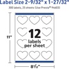image:imageAvery TrueBlock Matte White Heart Labels Sure Feed Technology 2932 x 12732 120 Matte White Labels PrinttoTheEdge LaserInkjet Printable Great for Packaging and Product Merchandising300 labels