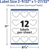 image:imageAvery TrueBlock Matte White Heart Labels Sure Feed Technology 2932 x 12732 120 Matte White Labels PrinttoTheEdge LaserInkjet Printable Great for Packaging and Product Merchandising120 labels