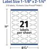 image:imageAvery TrueBlock Matte White Oval Scalloped Labels with Sure Feed 118 x 214 210 Matte White Labels PrinttoTheEdge LaserInkjet Printable Labels Great for Packaging and Product Labels210 labels
