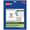 image:imageAvery Dissolvable Heart Labels Sure Feed Technology 2932 x 12732 Matte White PrinttoTheEdge LaserInkjet Printable 300 Labels Total60 labels