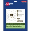 image:imageAvery EcoFriendly Recycled Wraparound Band Labels 15 x 35 Cigar Band Labels Matte White Permanent Adhesive PrinttoTheEdge LaserInkjet Printable 100 Total1 000 labels