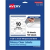 image:imageAvery Glossy Clear Wraparound Band Labels Sure Feed Technology 15 x 35 Cigar Band Labels 100 Total PrintToTheEdge LaserInkjet Printable100 labels