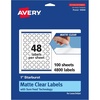image:imageAvery Matte Clear Starburst Labels Sure Feed Technology 1 1200 Matte Clear Labels PrinttoTheEdge LaserInkjet Printable4 800 labels