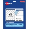 image:imageAvery Matte White Removable Starburst Labels Sure Feed Technology PrinttoTheEdge 175 300 Removable Labels LaserInkjet Printable1 000 labels