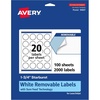 image:imageAvery Matte White Removable Starburst Labels Sure Feed Technology PrinttoTheEdge 175 300 Removable Labels LaserInkjet Printable2 000 labels
