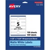 image:imageAvery Matte White Wraparound Band Labels Sure Feed Technology 15 x 775 Cigar Band Labels PrintToTheEdge Permanent Adhesive LaserInkjet Printable 125 Total500 labels