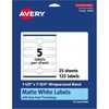image:imageAvery Matte White Wraparound Band Labels Sure Feed Technology 15 x 775 Cigar Band Labels PrintToTheEdge Permanent Adhesive LaserInkjet Printable 125 Total125 labels