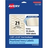 image:imageAvery Pearlized Ivory Oval Scalloped Labels Sure Feed Technology PrinttoTheEdge 118 x 214 210 Pearlized Ivory Labels LaserInkjet Printable1 050 labels